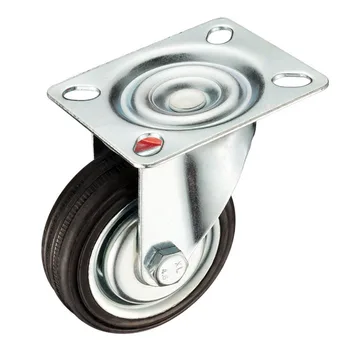 

3-inch Rubber Swivel Caster Wheel, 360 Degree Top Plate, 110 lbs. Load Capacity