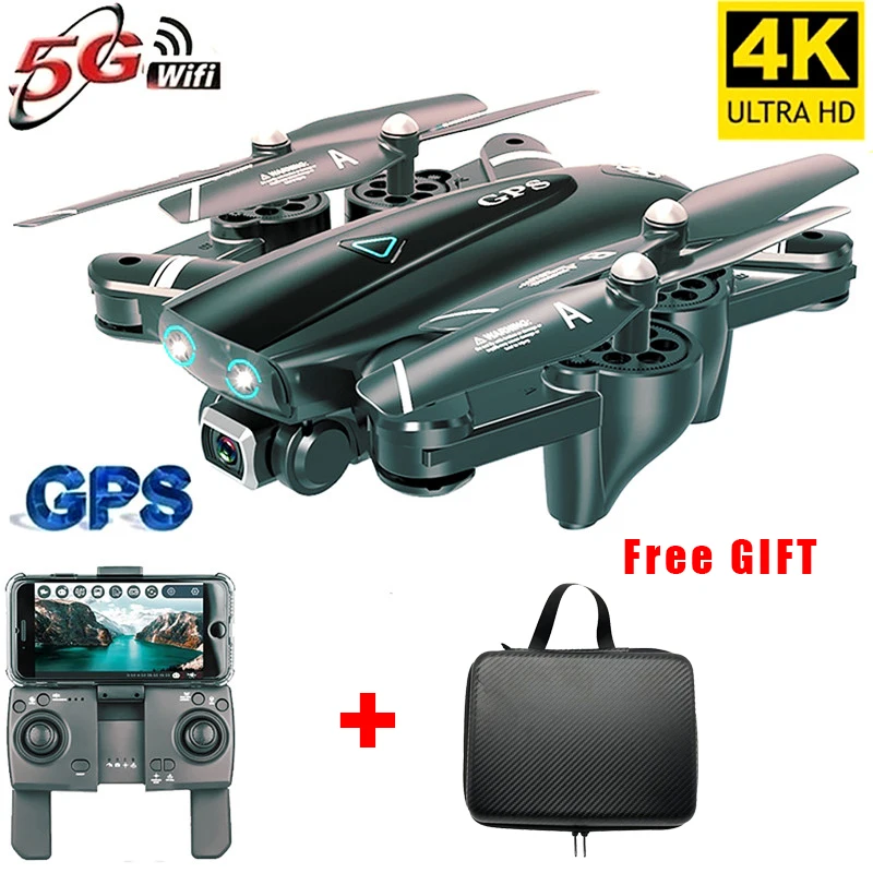 Радиоуправляемый Дрон s167 4K HD камера Gps дроны Wi Fi FPV 1080P Квадрокоптер без сигнала