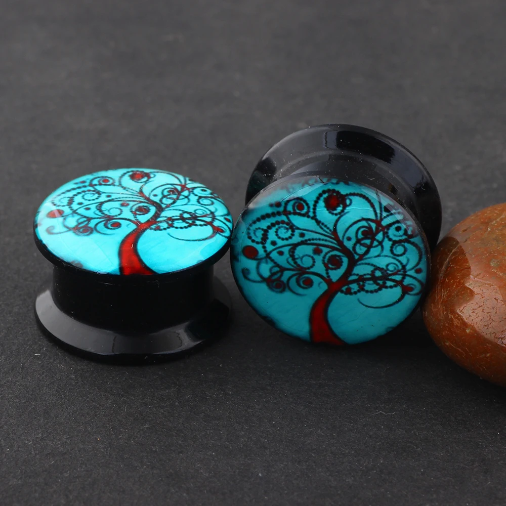 JUNLOWPY Mix 4-16mm Ear Gauges Expander Set Acrylic Screw Logo Flesh Tunnels Body Piercing Jewelry Cartilage Helix Earring Plugs