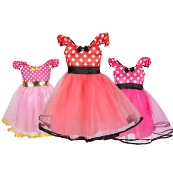 

New Baby Dresses Newborn Girl Dress Dot Pattern Cartoon Birthday Dress Baby 2020 Summer Clothes Kids Baby Girl Clothes
