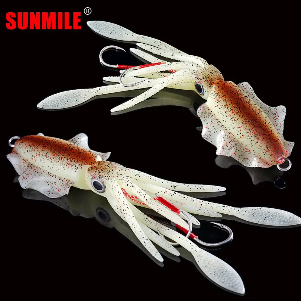 Приманка рыболовная SUNMILE мягкий кальмар светящаяся/УФ приманка для рыбалки