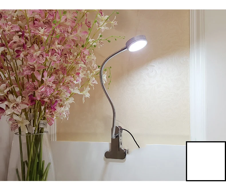 40 50cm 5w flexível mesa clipe luz ue eua plug