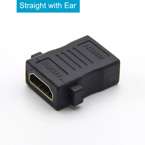 Straight with Ear HDMI адаптер «Мама-мама» переходник Удлинитель HDMI адаптер 4K Разъем конвертер для HDTV 1080P - Цвет: Straight with Ear
