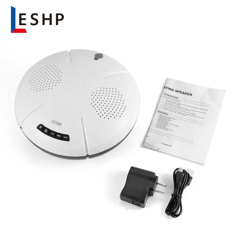 LESHP светодиодный индикатор Handfree динамик телефон беспроводной водонепроницаемый IP x7 плавающий динамик для любого устройства
