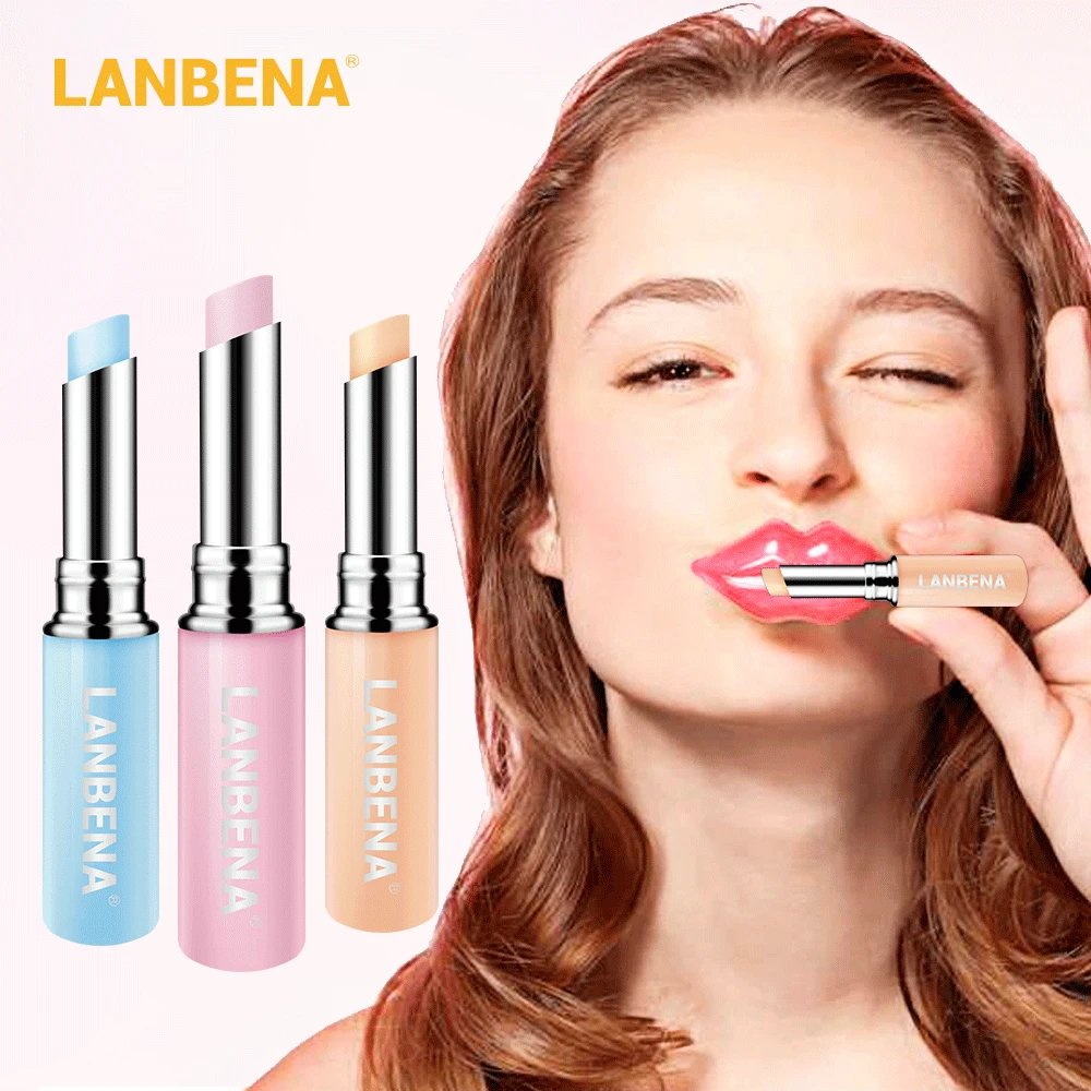 

LANBENA Lip Balm Chameleon Rose Hyaluronic Acid Moisturizing Nourishing Plumper Lip Lines Natural Extract Makeup Lipstick 1pcs