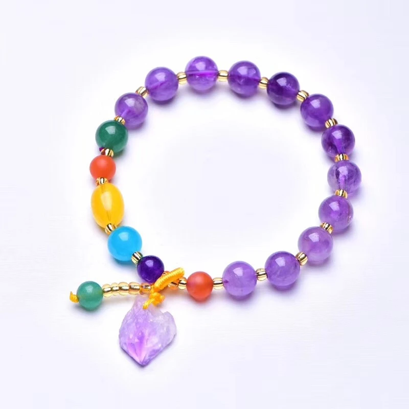 Turquois Semi Precious Hand Strung Stretch Bead Bracelet