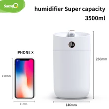  saengQ Electric Humidifier Air Diffuser Aroma Diffuser USB Office Mist Maker Fogger Essential Oil Diffuser With Lamp For Home 