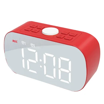 

J16 Double Speaker Alarm Clock Clock Gift Fashion Creative Mirror Bluetooth Speaker Cute Alarm Clock Alarm Clock