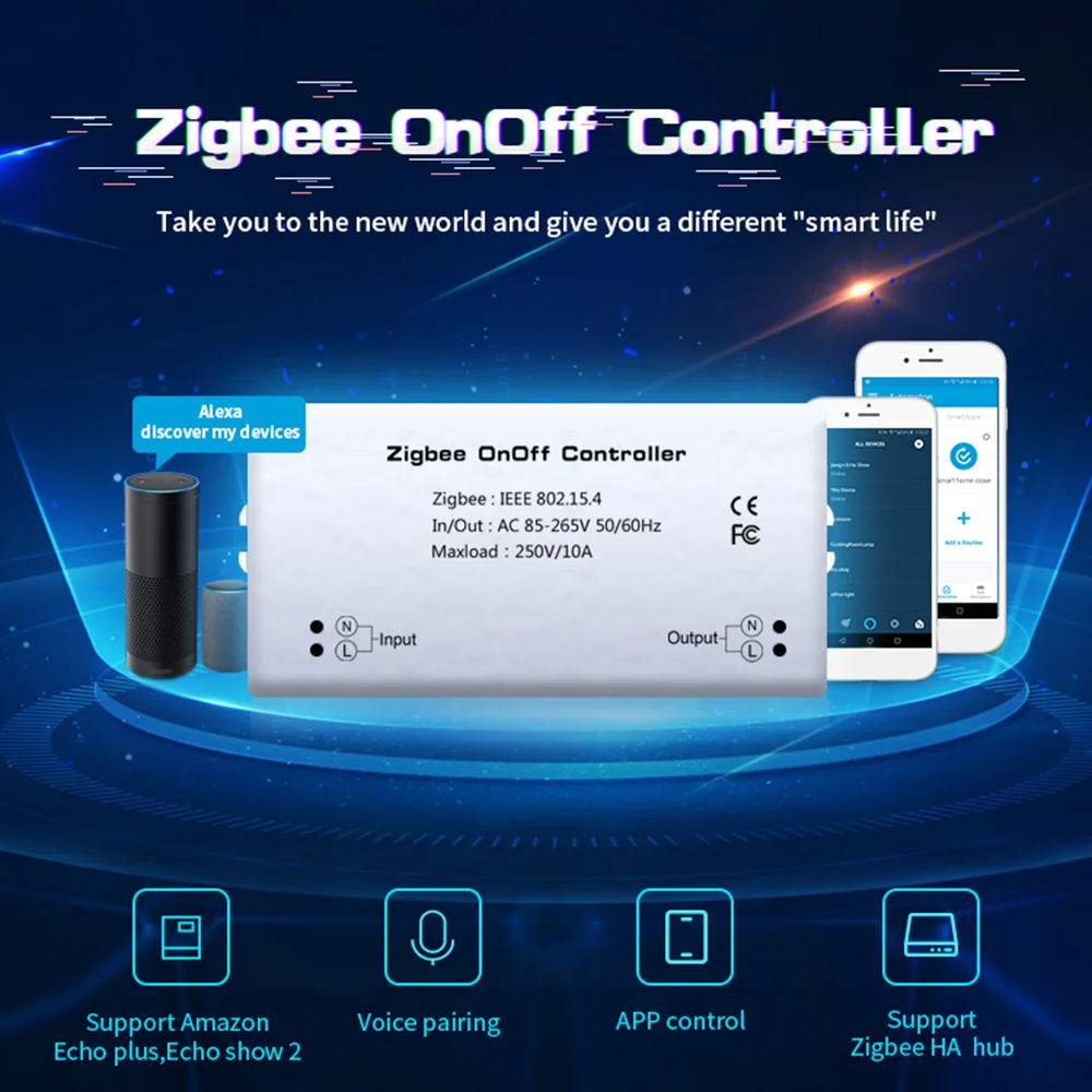 Zigbee вкл/выкл управление Лер S-mart переключатель приложение дистанционное управление Умный домашний Модуль светильник Диммер контроллер Zigbee мост концентратор