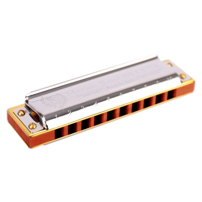 Diatonic Harmonica Hohner Marine Band Deluxe Diatonic 10 Hole Harmonica Mouth Organ Key C Blues Harp Pearwood Comb