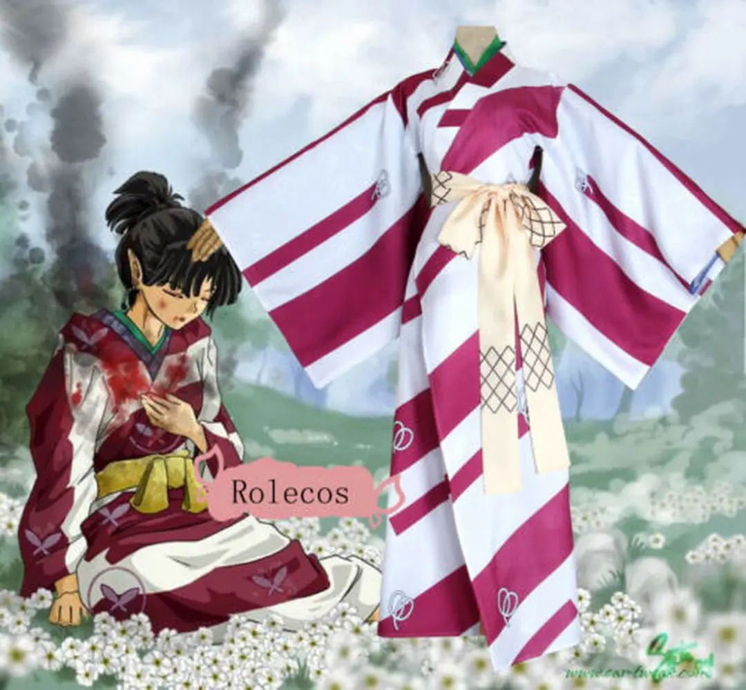 OLOMLB InuYasha ветер волшебство Кагура японское классическое кимоно платье косплей