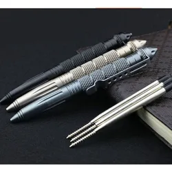 Stylo tactique personnel d'auto défense de haute qualité, 1 pièce, outil d'auto défense polyvalent en aluminium d'aviation antidérapant Portable 