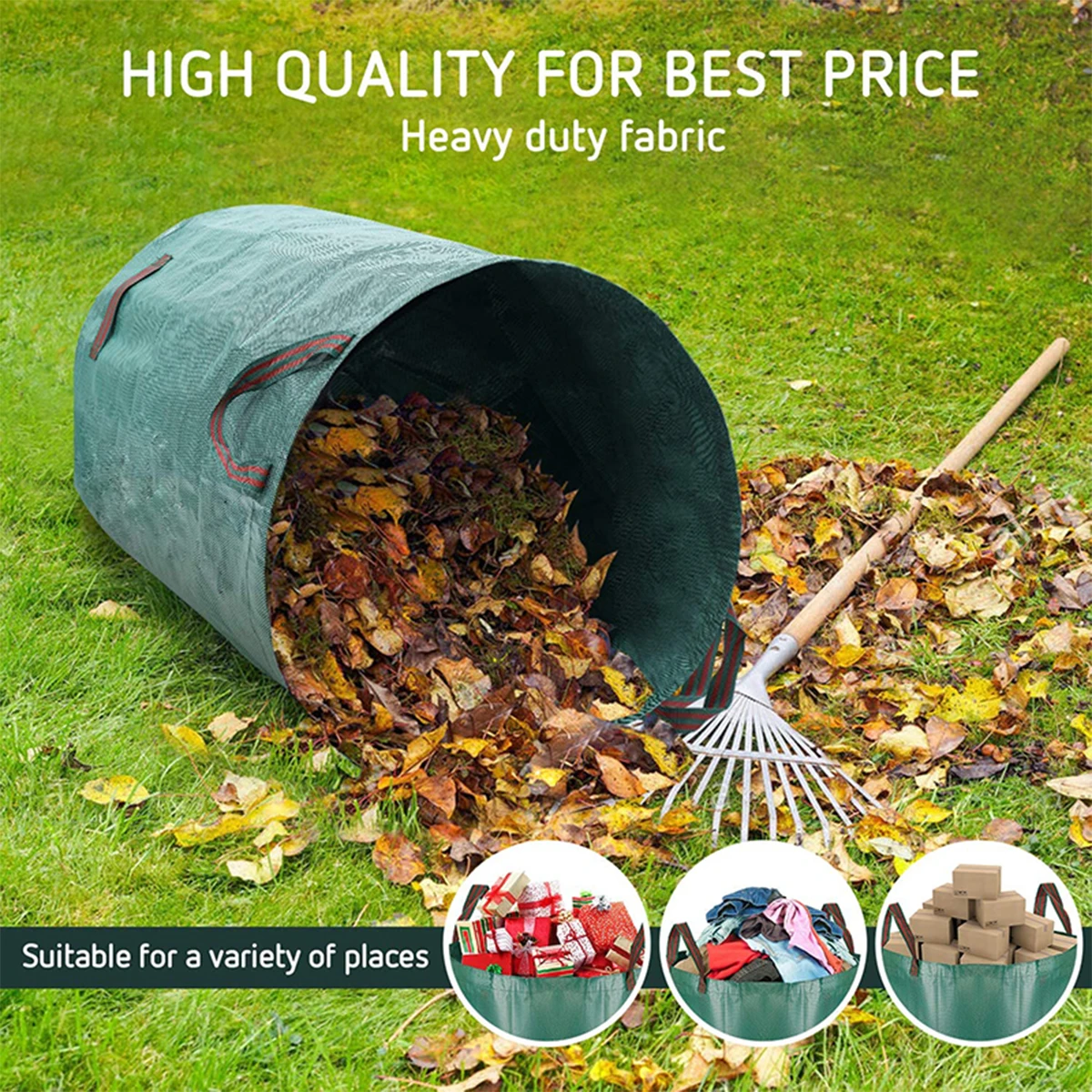 Garden Waste Bag Garden Waste Bag Large Capacity Garden Bag Reusable Waterproof Storage Collection Container For Yard Leaf 120/272/300/400/500ML