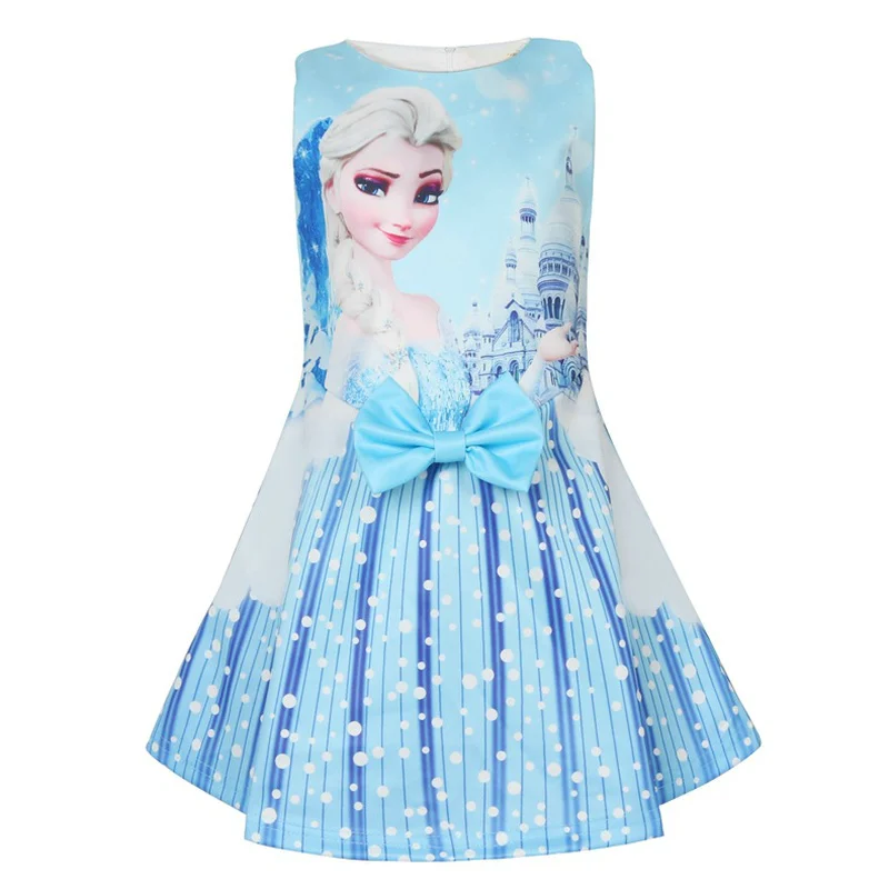 С изображением Анны и Эльзы 2 Снежная королева Белое платье для девочек "Принцесса Белль" Рождество холодного сердца ”, ручалочкой Ариэль, Косплэй с изображением принцессы Эльзы детское платье для Детские платья