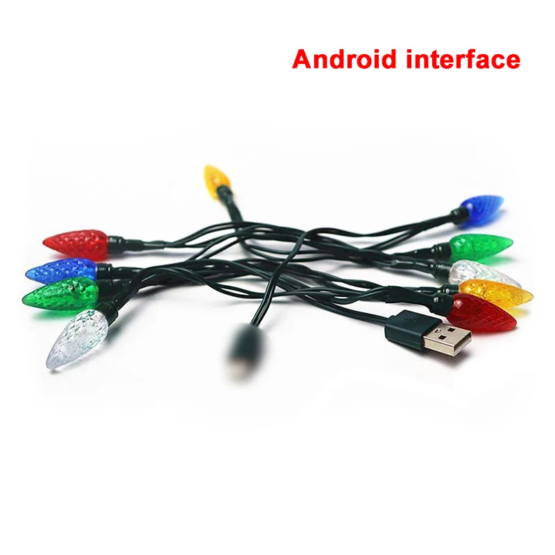 USB светильник Led Usb кабель зарядное устройство Шнур для HUAWEI Xiaomi для IPhone Счастливого Рождества светильник s три интерфейса