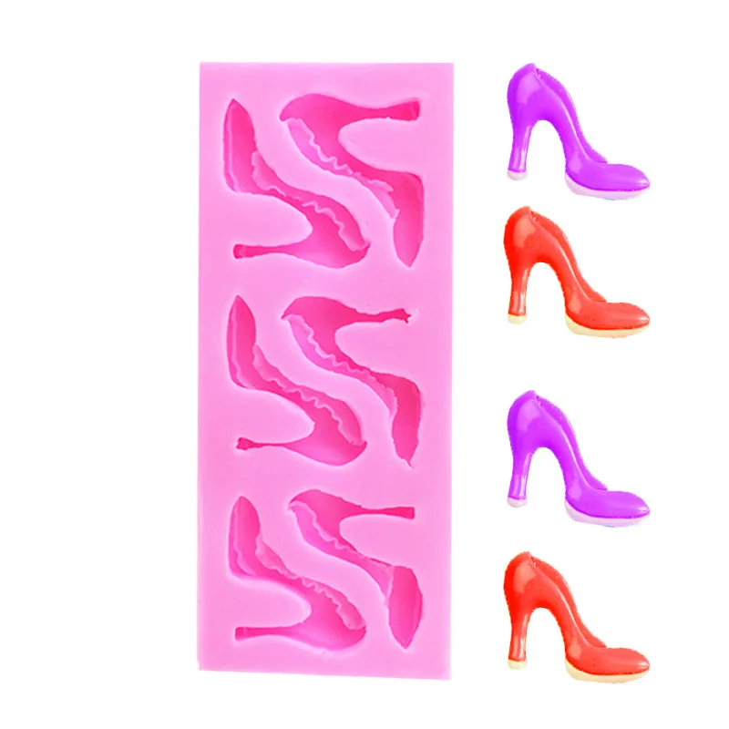 

Bar ice cube mold silicone fondant dessert tool high heel chocolate fondant wedding baking mold silicone mold cake decoration