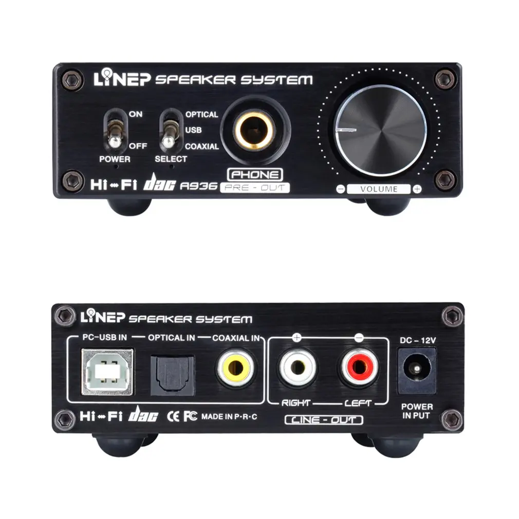 

Headphone Amplifier DAC Decoder A936 Audio Dac Decoder Fever Hifi One Machine Usb Sound Card Fiber Coaxial Amp