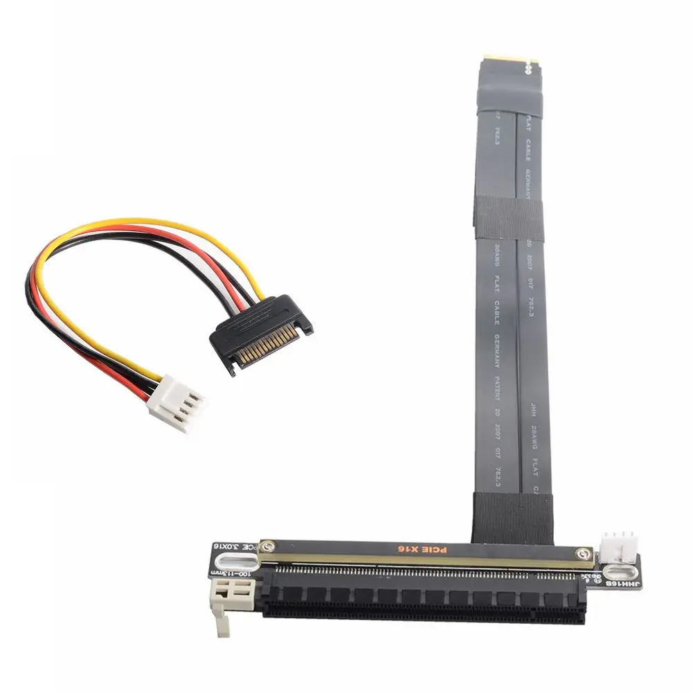 Pci-e 3.0 16x Pcie X16 Extensor para m2 M.2 Nvme M-chave Riser Cartão Extensão Cabo Gen3.0 32gbps com Cabo de Alimentação Sata Cabos de computador e conectores - Imagem 6