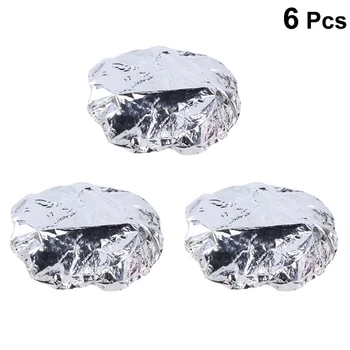 

6pcs Hairdressing Cap Waterproof Disposable Elastic Aluminum Foil Bath Hoods for Lady