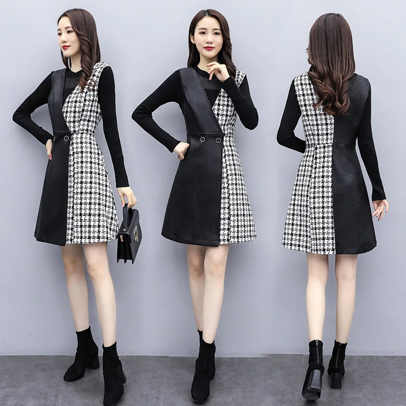 

Photo Shoot 2019 Tweed New Style Online Celebrity Goddess Western Style Short Significantly Higher Slimming Mature Skirt Two-Pie