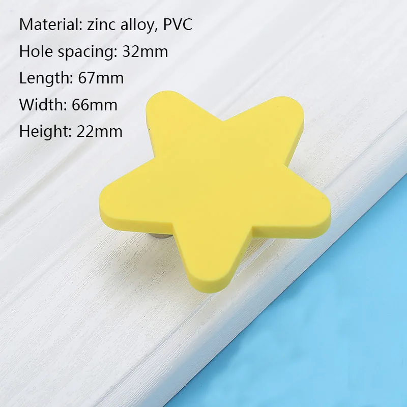 A2yellow CC32mm Мультяшный ящик для детской ручки, персональная новинка, детская комната, спальня, прикроватный столик, маленькая ручка, звезда, луна, дверь шкафа - Цвет: A2yellow CC32mm
