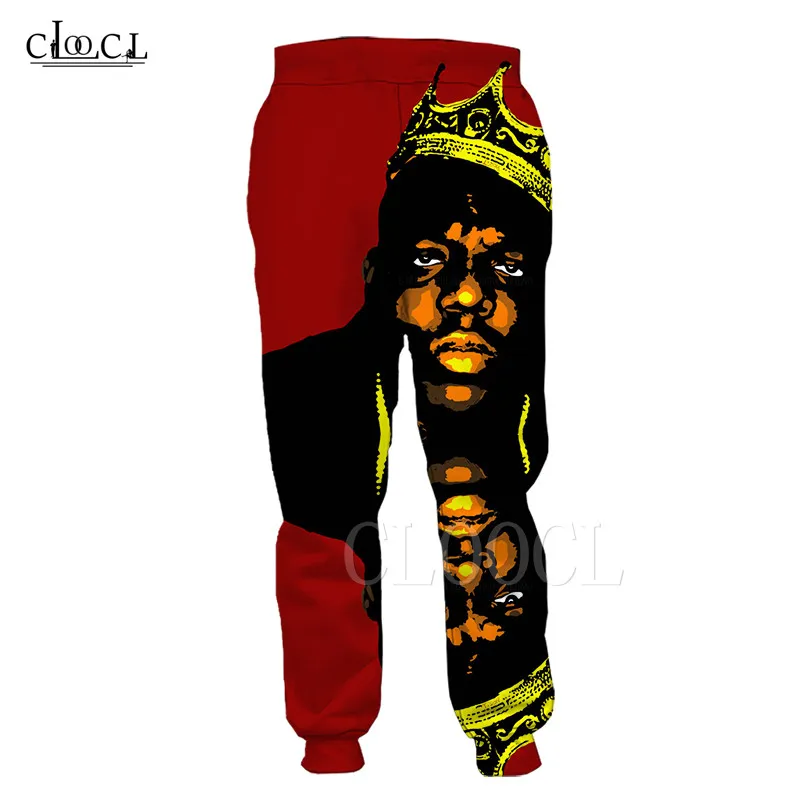 Рэппер Biggie Smalls, 3D брюки, модные штаны, хип-хоп, спортивные штаны, уличная одежда для женщин и мужчин, повседневные штаны на шнурке, спортивный костюм, одежда