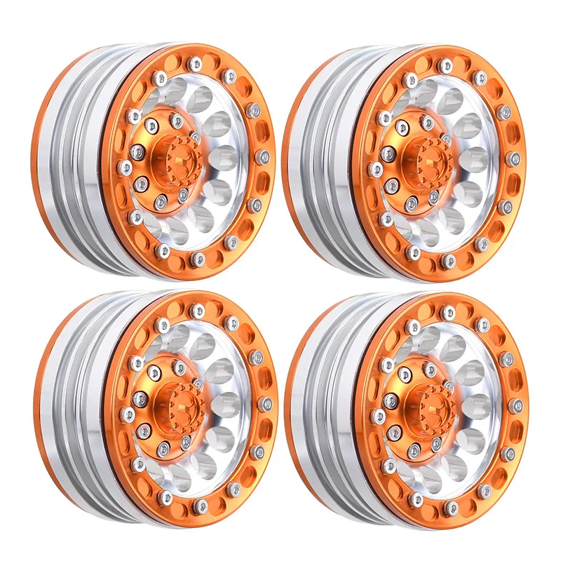 

4Pcs 1.9 Inch Beadlock Wheels Rims for 1/10 RC Crawler Axial SCX10 SCX10 II 90046 AXI03007 Traxxas TRX4 D90,E