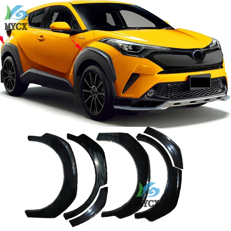 Car Accessories Unpainted Fender Flares Wheel Arch 6pcs For Toyota C-HR ...