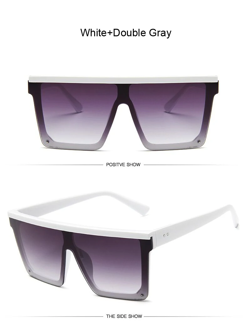 Негабаритных квадратных солнцезащитных очков женские роскошные брендовые модные плоские большие розовые черные прозрачные линзы цельные женские солнцезащитные очки