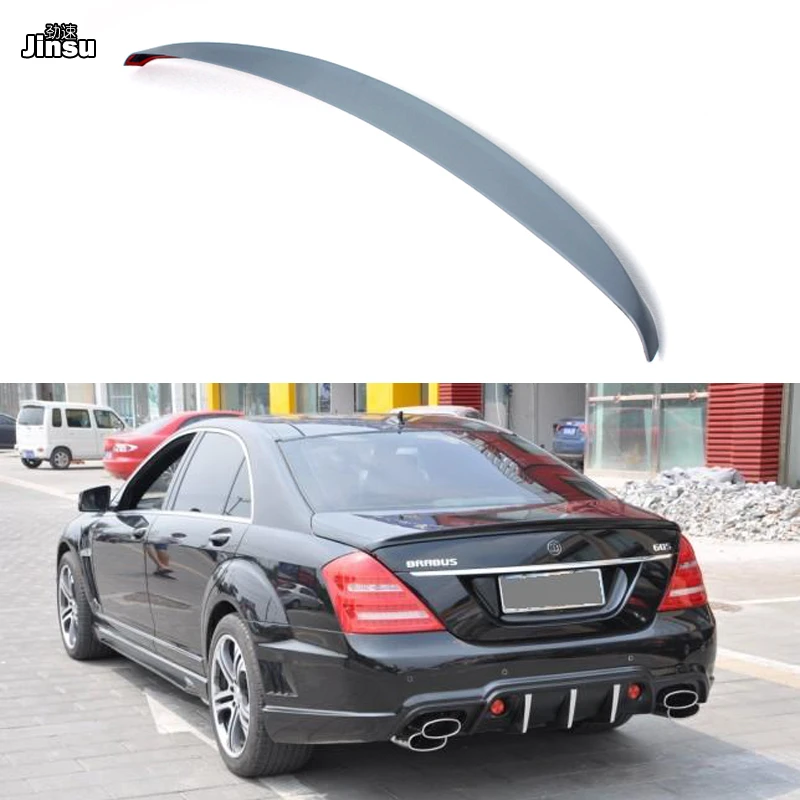 For Benz S Class Sedan S300 S350 S400 S500 S600 08 13 Amg Style Pu Rear Trunk Spoiler Lip W221 S63 Styling Car Back Wing Spoilers Wings Aliexpress