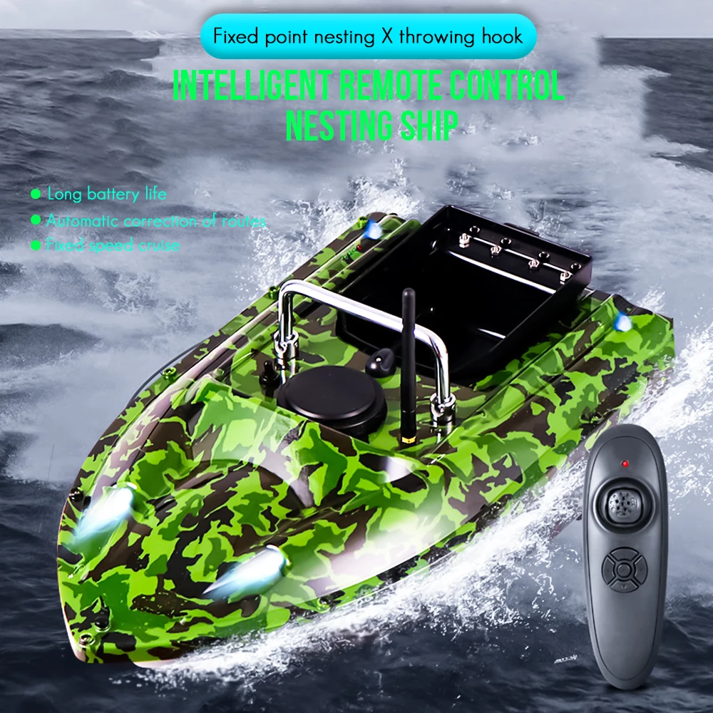 

500M RC Distance Auto RC Remote Control Fishing Bait Thrower Speedboat Fish Finder Ship Boat with EU Charger US/UK/AU Charger
