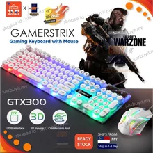 

Gaming Keyboard Mouse Combo Set Computer PC LED Backlight USB Keyboards Backlit