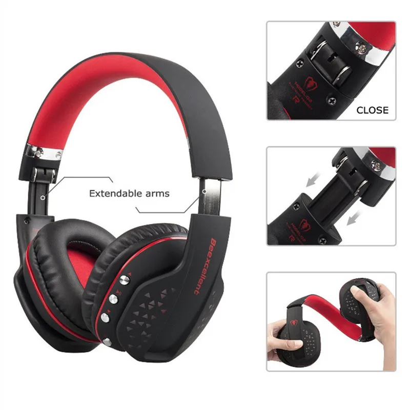 Bluetooth наушники с микрофоном Q2 Складная шумоподавление над ухом гарнитура для iPhone iPad Android смартфон беспроводная гарнитура