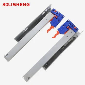

Concealed Drawer Runner Three-section Soft Closing Bottom Mount Kitchen Cabinet Drawer Slides