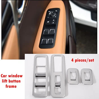 

ABS Chrome-plated Car Window Glass Control Panel Protection Frame Car Interior Decoration Sticker for Lexus RX 2016 Style