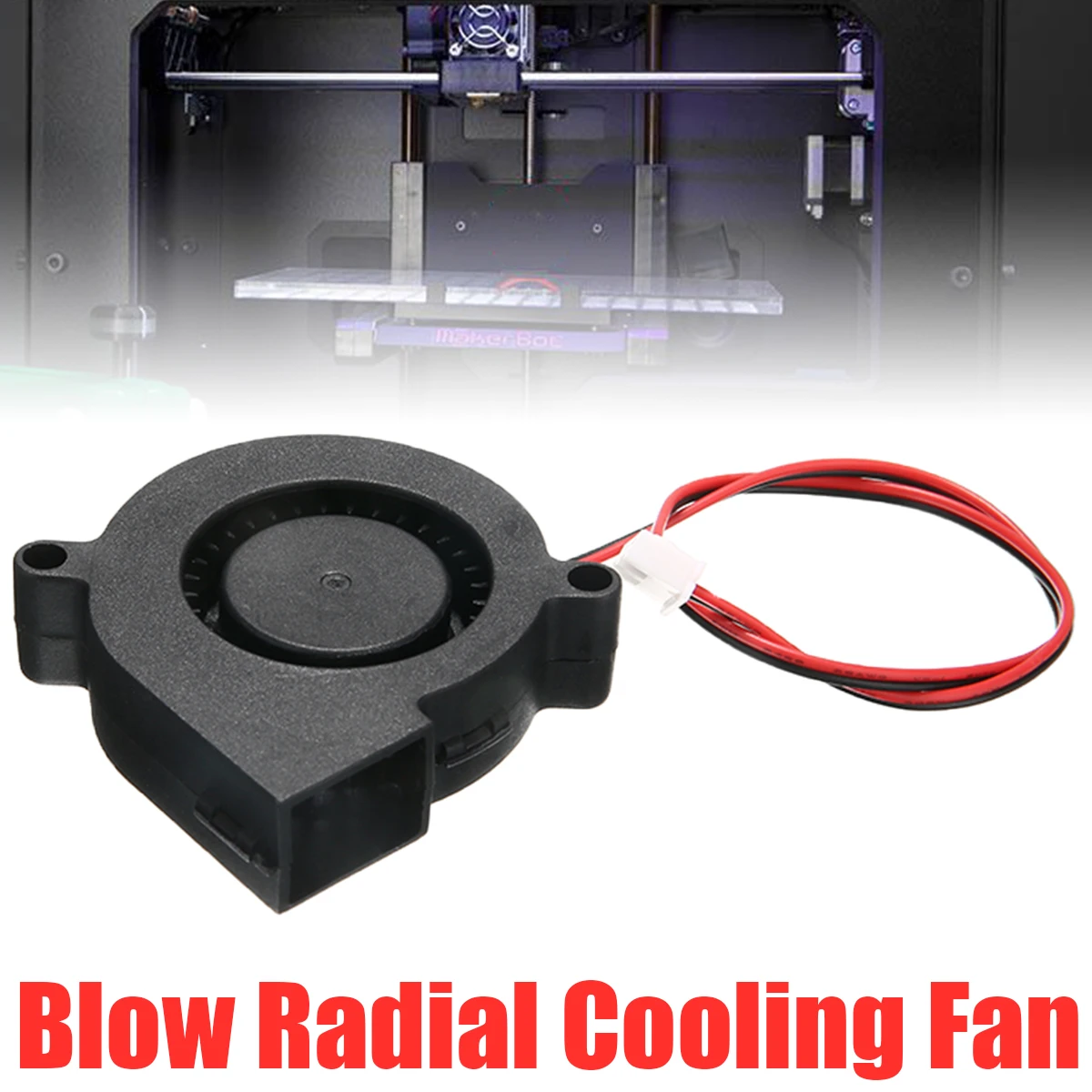 1 шт. DC 12 В радиальный Вентилятор охлаждения-Hotend/экструдер RepRap двойной шариковый