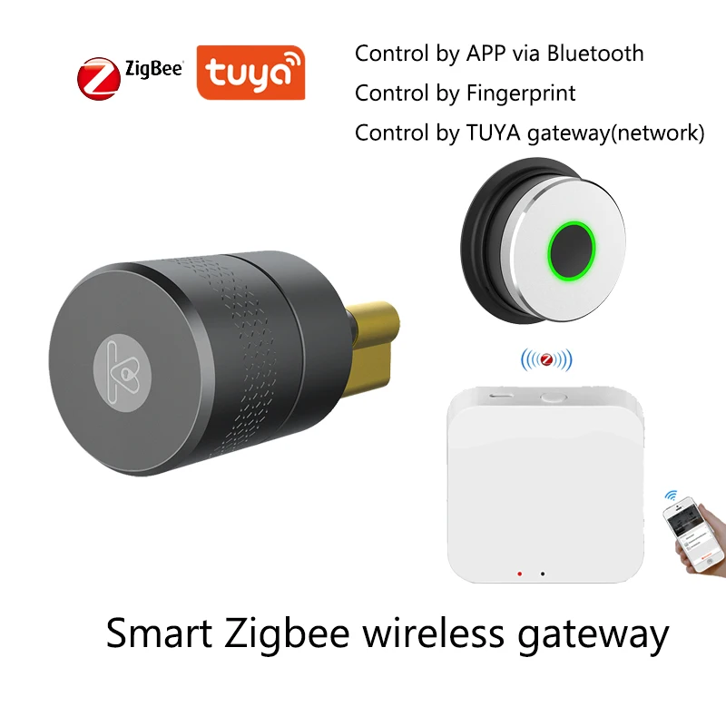 TUYA Phone Control Smart Lock Zigbee Gateway Stainless Steel Body Fingerprint Lockbody Keyless Accessories Lock Core Door Lock TUYA Phone Control Smart Lock Zigbee Gateway Stainless Steel Body Fingerprint Lockbody Keyless Accessories Lock Core Door Lock
