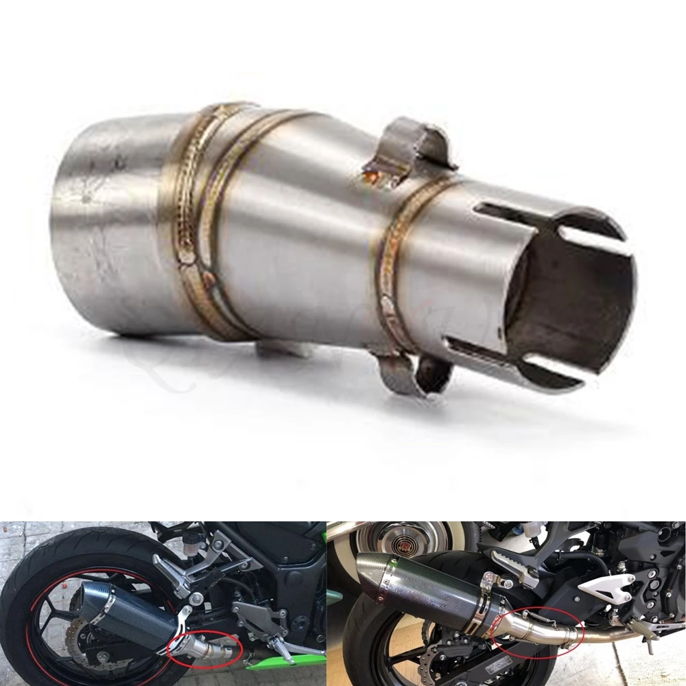 Средняя выхлопная труба мотоцикла для Kawasaki Z250 08-15 ninja300 13-16 ninja250r 08-12