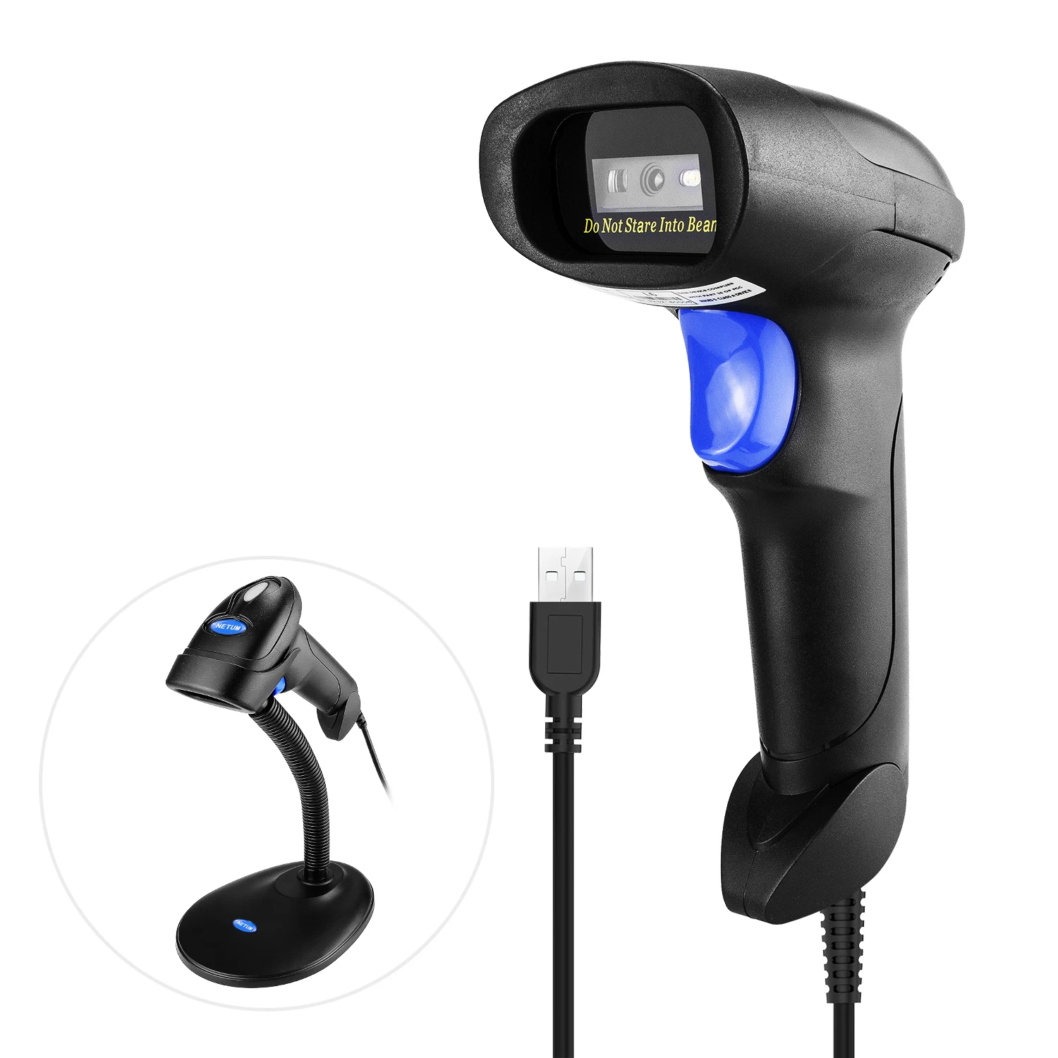 NETUM 무선 2D 바코드 스캐너, L8 L5 유선 1D 2D QR 바코드 리더기, PDF417, 재고 POS 터미널용 