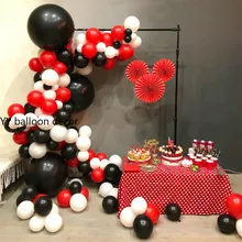 95 pçs/set Vermelho Preto Kit Arco de Balões Coloridos Balões De Látex Balões de Festa de Casamento Garland Fontes Do Chuveiro de Bebê Decoração Pano de Fundo(China)