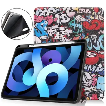 

New Applicable Ipad2020 Protective Cover Ipad Air4 10.9 Soft Shell With Pen Slot Tri-fold Scratch Resistant Protective Cover