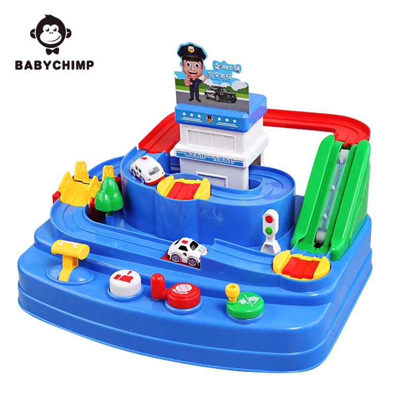 

Adventure Railway Car Combination Inertia Train Puzzle Control Tower Toys Gift funny Game Children's puzzle control tower
