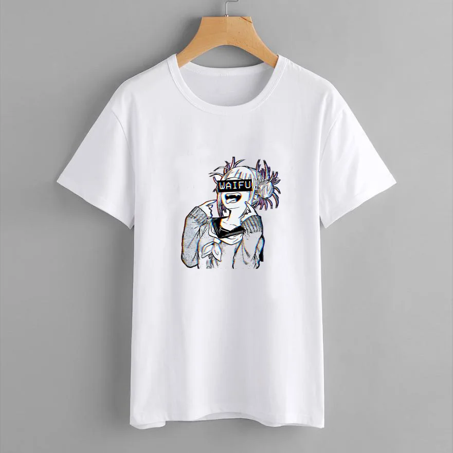 Футболка с японским аниме принтом женская летняя одежда Tumblr Мода Senpai мультфильм Harajuku графическая Повседневная футболка Femme