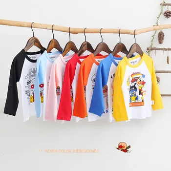 

Spring Autumn Bread Superman Print Kids Long Sleeve T-Shirt Toddler Baby Boy Girl Cotton Tops Children's Sportswear