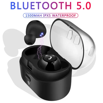 

2019 LIGE Capsule TWS Wireless Earbuds V5.0 Bluetooth Earphone Headset Deep Bass Stereo Sound Sport Earphone For Samsung Iphone