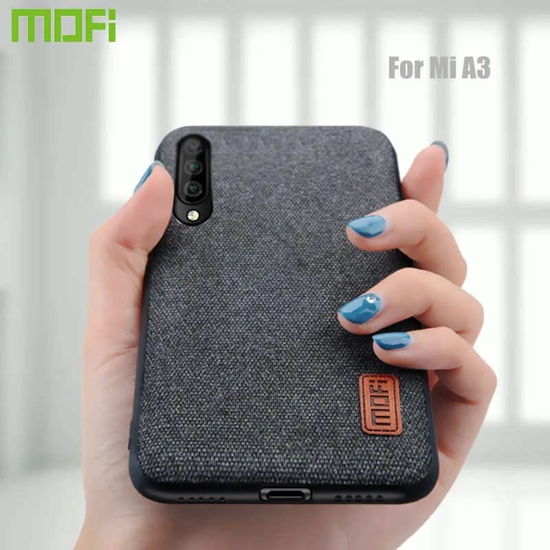 Чехол MOFi для Xiaomi Mi A3 оригинальный ударопрочный тканевый силиконовый чехол Lite