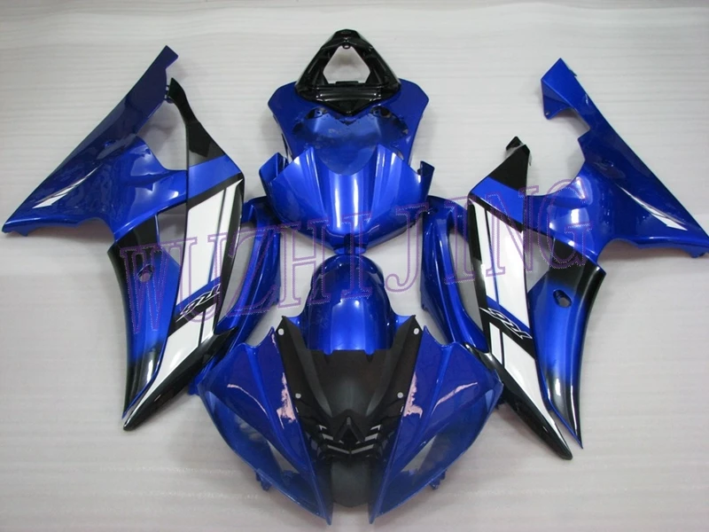 Набор для всего тела YZFR6 13 12 боди комплекты для Yamaha YZFR6 2009 сине-белые Abs обтекатель YZF600 R6 2008 - Цвет: INJECTION mold