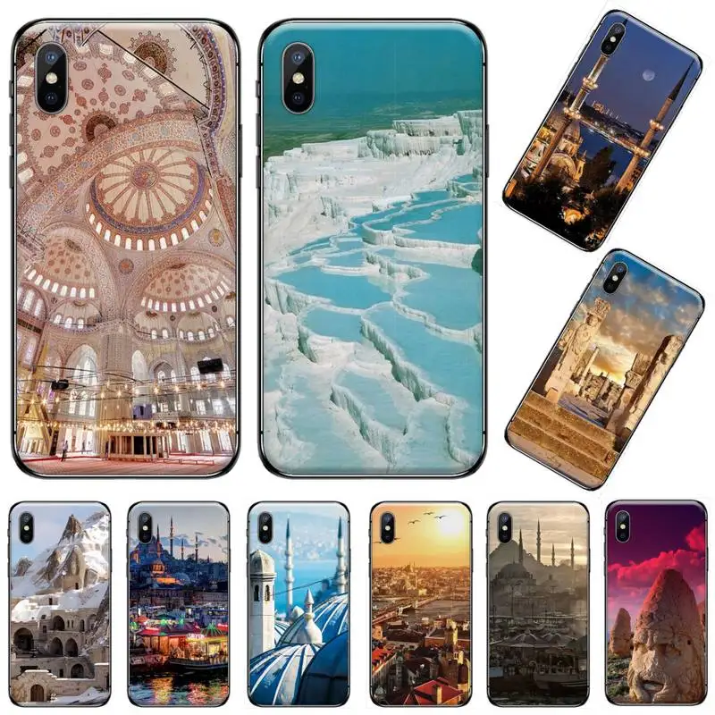 

Turkey City Mountain Ocean romantic Phone Case for iPhone 11 12 pro XS MAX 8 7 6 6S Plus X 5S SE 2020 XR