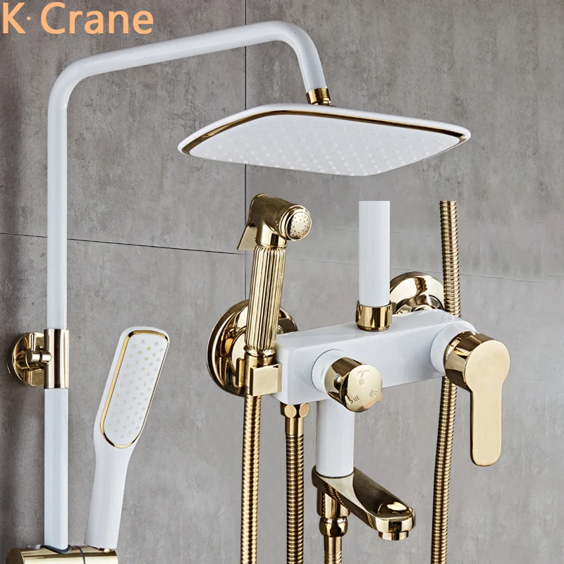 黒 ゴールド コールド シャワー セット タップ デジタル ホット ミキサー 浴室 温度 蛇口 表示 円高還元 浴室