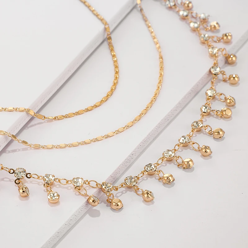Tocona, роскошное золотое ожерелье для женщин, очаровательный блестящий прозрачный кристаллический камень, цепь, чокер, вечерние ювелирные изделия, аксессуары 8220